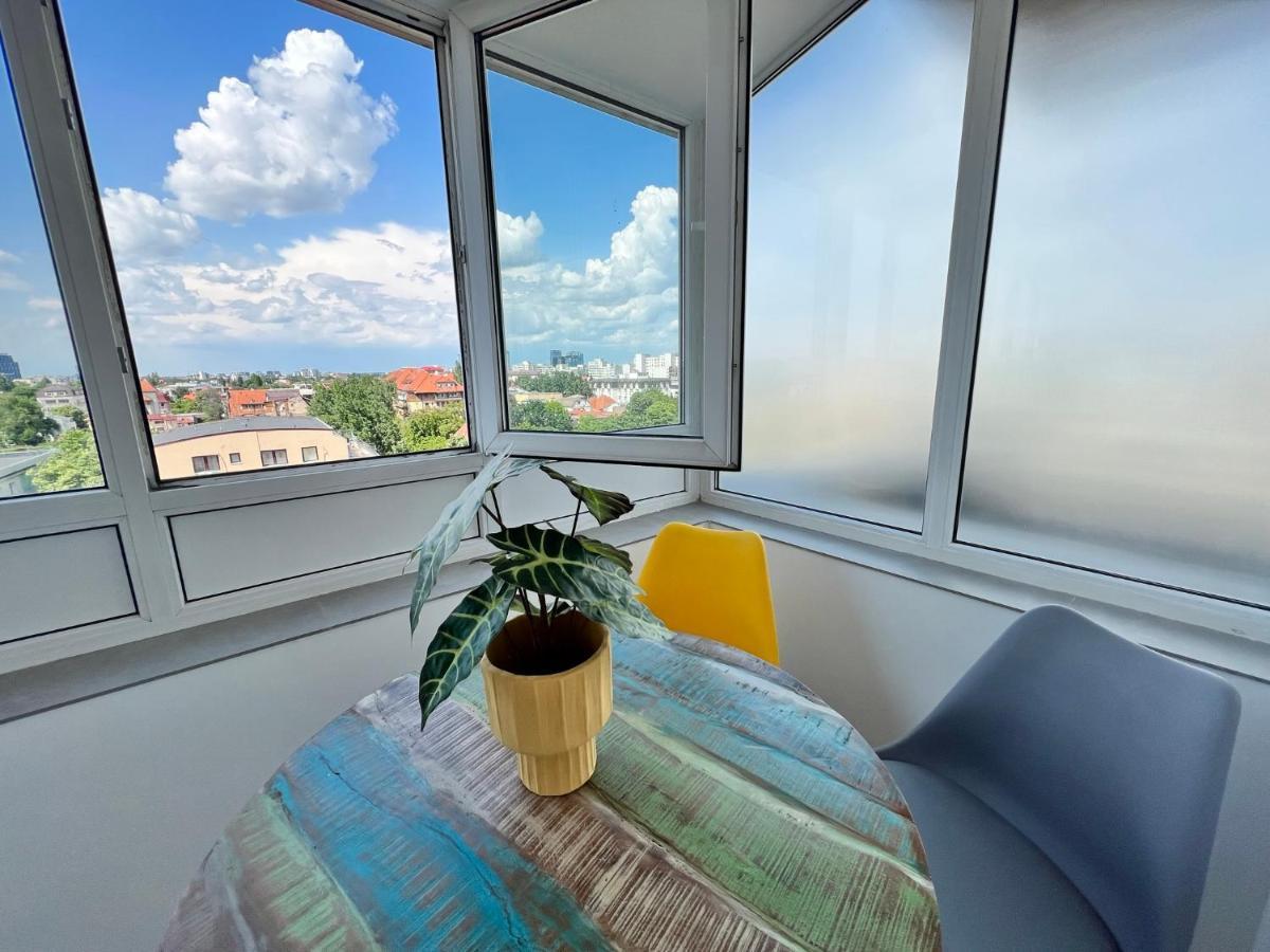 Spectacular View Over The City - Dorobanti Studio Leilighet Bucureşti Eksteriør bilde